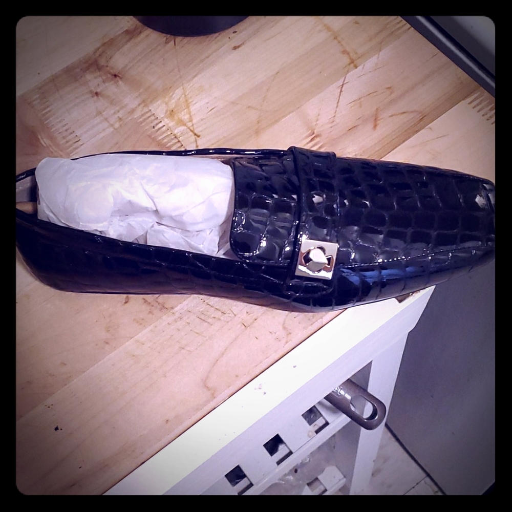 BNWT Kate Spade black leather flats